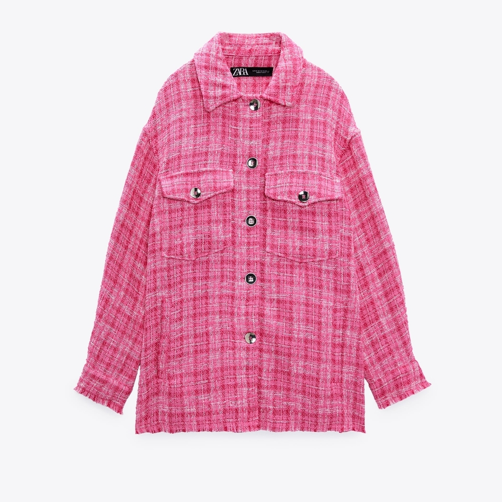 TEXTURED PLAID OVERSHIRT